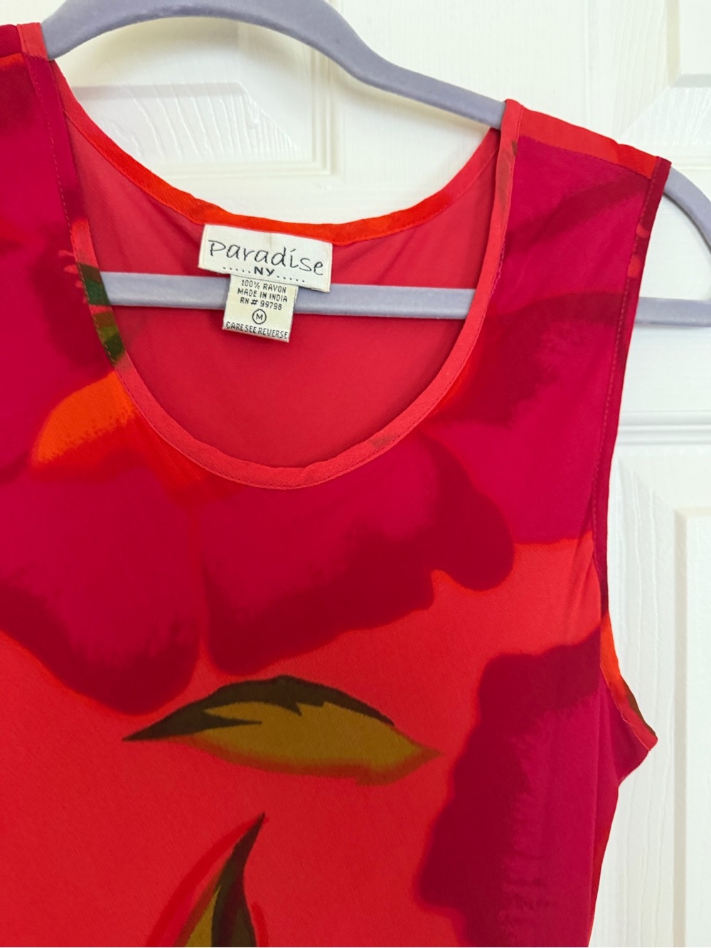 Vera Mont Red Floral Sleeveless Maxi Dress - Picture 3 of 4